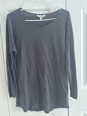 Charlies Charcoal Scoop Neck Long Sleeve Top